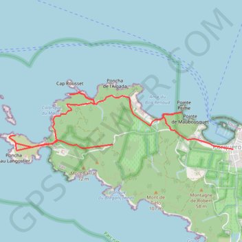Trace GPS Porquerolles, itinéraire, parcours