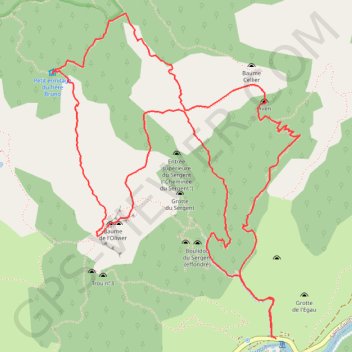 Trace GPS Saint Guilhem - Voie Pagès, itinéraire, parcours