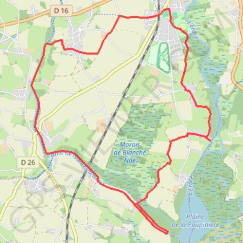Trace GPS Nort sur Erdre, itinéraire, parcours