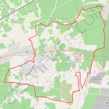 Trace GPS Voie romaine - Jonquières Saint-Vincent, itinéraire, parcours