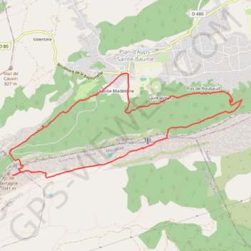 Trace GPS Plan d'Aups, itinéraire, parcours