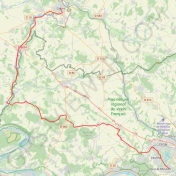 Trace GPS Neuville - Gisors, itinéraire, parcours