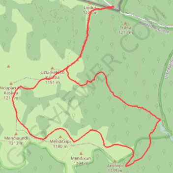 Trace GPS Circuit de las ANTOSTAS depuis le col du Lindus, itinéraire, parcours