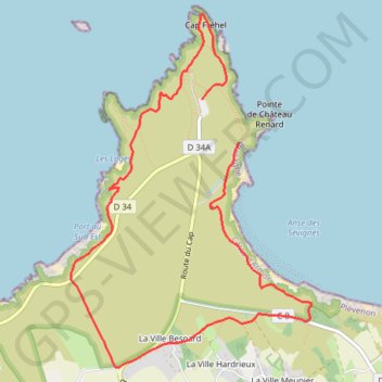 Trace GPS Découverte du Cap Fréhel, itinéraire, parcours