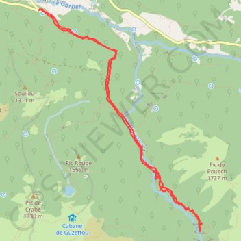 Trace GPS Rando cascade d'ars, itinéraire, parcours