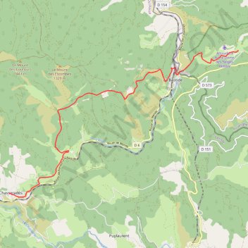 Trace GPS GR70 Etape 6 19 km Départ ND des neiges Chasserades, itinéraire, parcours