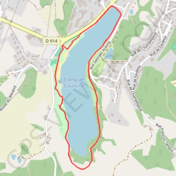 Trace GPS Le tour de l'étang de Courtille - Guéret, itinéraire, parcours
