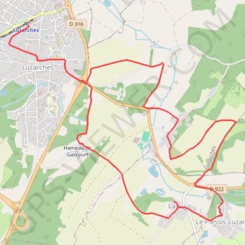 Trace GPS De hameaux en lavoirs - Luzarches, itinéraire, parcours