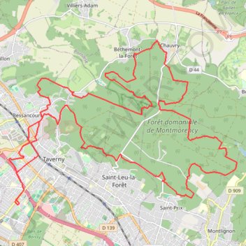 Trace GPS La Tabernacienne - Taverny, itinéraire, parcours