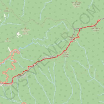 Trace GPS Charlies Bunion ans Mount Ambler via Appalachian Trail, itinéraire, parcours