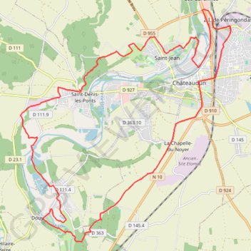Trace GPS Châteaudun, itinéraire, parcours