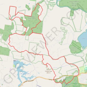 Trace GPS Tinbeerwah - Tewantin National Park - Ringtail State Forest, itinéraire, parcours