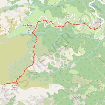 Trace GPS Monte Ciarm, itinéraire, parcours