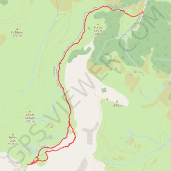 Trace GPS Lac de Montarrouye, itinéraire, parcours