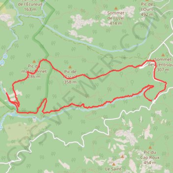 Trace GPS Baisse des Sangliers, itinéraire, parcours