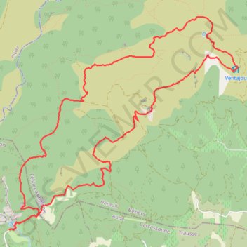 Trace GPS Le circuit du marbre à Caunes-Minervois, itinéraire, parcours