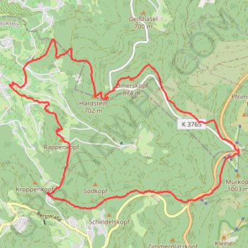 Trace GPS Lauf - Untresmatt - Lauf (Forêt Noire), itinéraire, parcours