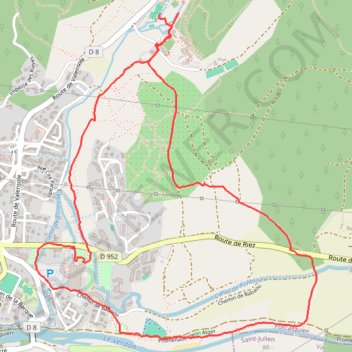 Trace GPS Marche à Gréoux, itinéraire, parcours