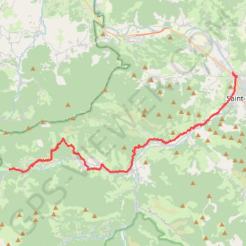 Trace GPS Chemin du Piemont de Saint Lizier à Saint Lary, itinéraire, parcours