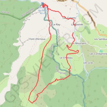Trace GPS Randonnée à Escragnolles, itinéraire, parcours