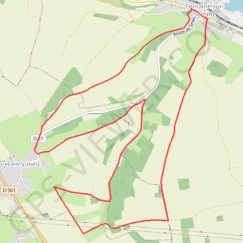 Trace GPS Circuit des bois - Fontaine, itinéraire, parcours