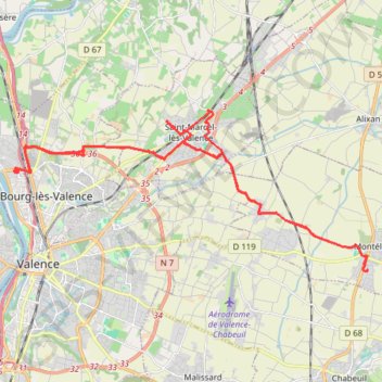 Trace GPS Saint-Marcel-lès-Valence Cyclisme, itinéraire, parcours