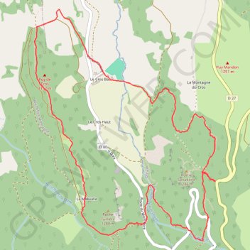 Trace GPS Les roches Tuillère et Sanadoire, itinéraire, parcours