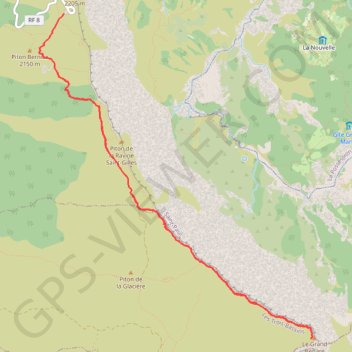 Trace GPS Le Grand Benaré, itinéraire, parcours