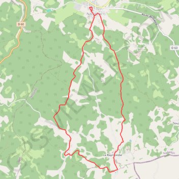 Trace GPS Nadaillac - Boucle du Bois, itinéraire, parcours