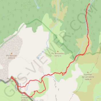 Trace GPS Pic Lariste & Marmida depuis Labrénère (RKT), itinéraire, parcours