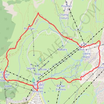 Trace GPS Tour de la station d'Alpes d'Huez, itinéraire, parcours