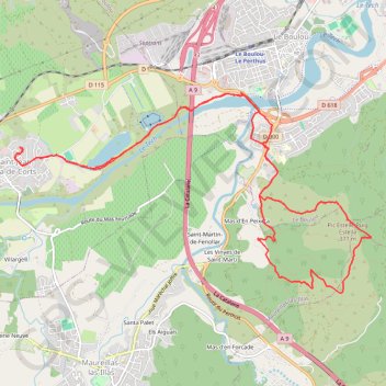 Trace GPS Pic Estelle depuis Saint-Jean-Pla-de-Corts, itinéraire, parcours