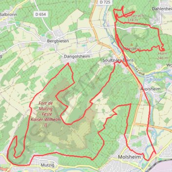 Trace GPS Molsheim, itinéraire, parcours
