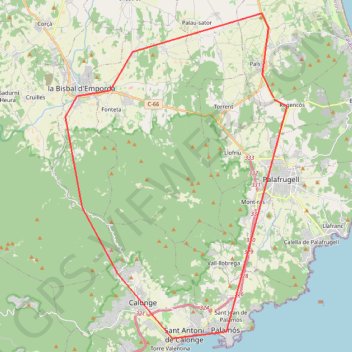Trace GPS PALS BISBAL CALONGE PALAFRUGELL-8289663, itinéraire, parcours