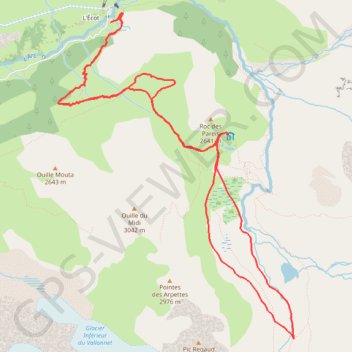 Trace GPS Au pied du glacier des Evettes, itinéraire, parcours