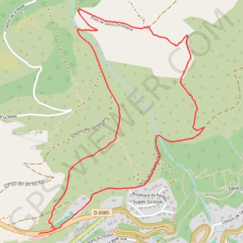 Trace GPS Grasse 2 Tour de la Marbrière, itinéraire, parcours