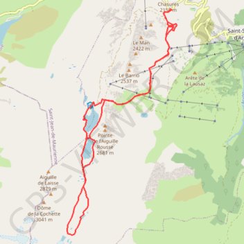 Trace GPS Randonnée glacier de saint sorlin, itinéraire, parcours