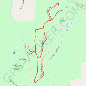 Trace GPS Webster Park, itinéraire, parcours