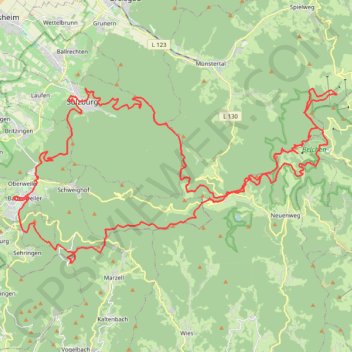 Trace GPS Autour du Belchen et du Blauen, itinéraire, parcours