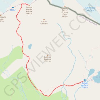 Trace GPS Grande Aiguille Rousse, itinéraire, parcours