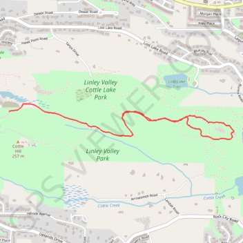 Trace GPS Linley Valley Park, itinéraire, parcours