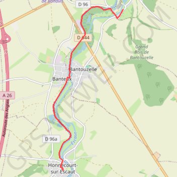 Trace GPS Saint-Jacques-en-Boulangrie - Abbaye de Vaucelles - Honnecourt-sur-Escaut, itinéraire, parcours
