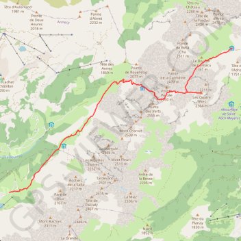 Trace GPS Tour des Aravis J3, itinéraire, parcours
