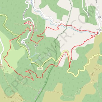 Trace GPS Sentier de Pont Marès - Saint-André-de-Valborgne, itinéraire, parcours
