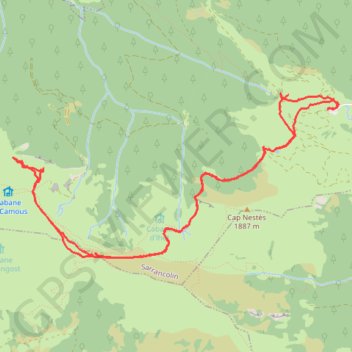 Trace GPS Pic Mountarouy depuis Nistos, itinéraire, parcours