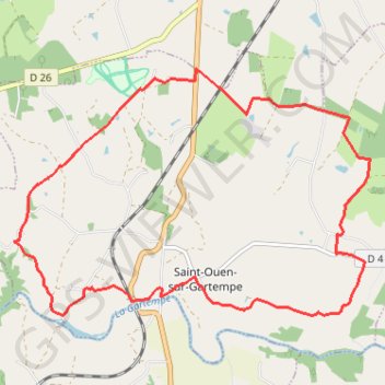 Trace GPS Circuit le bredet do cro do loup - Saint-Ouen-sur-Gartempe, itinéraire, parcours