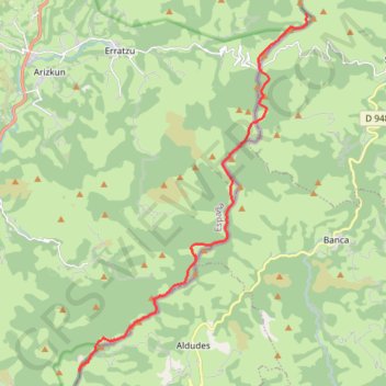 Trace GPS GRT6 (GR Transfrontalier 6) Col de Buztanzelhay - Arguibel, itinéraire, parcours