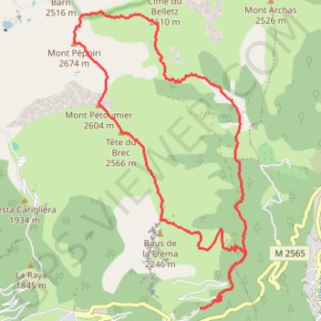 Trace GPS Petoumier-Pepoiri-Vacheries Anduibis, itinéraire, parcours