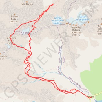 Trace GPS Rocher Blanc, itinéraire, parcours