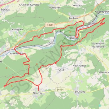 Trace GPS La Sapinette - Nancray, itinéraire, parcours